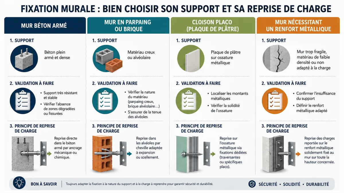 Comparatif des murs compatibles avec un escalier suspendu