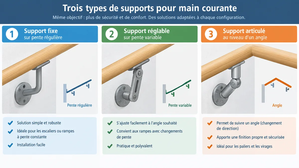Comparatif des supports fixes réglables et articulés